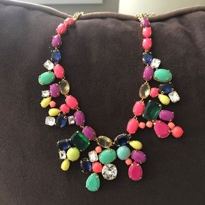 J Crew Bright Mixed Jewel Necklace